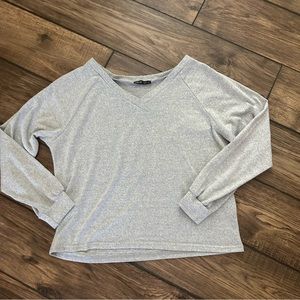 Shein V-neck gray sweatshirt
